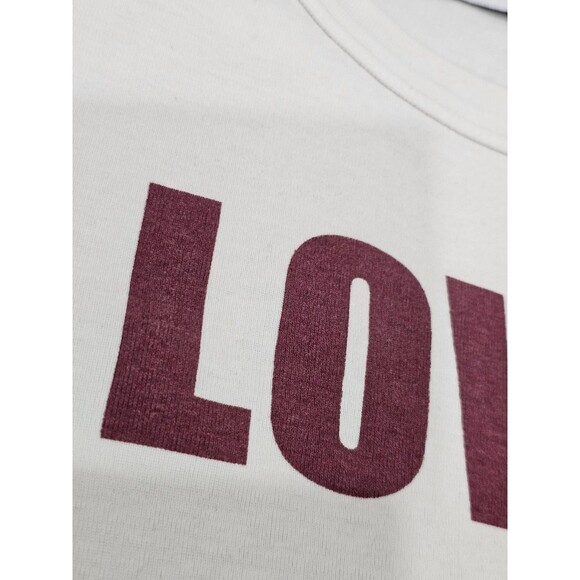 Daydreamer White Lover Tee Shirt Size Large Short Sleeve Top Tshirt Free People - Picture 10 of 13